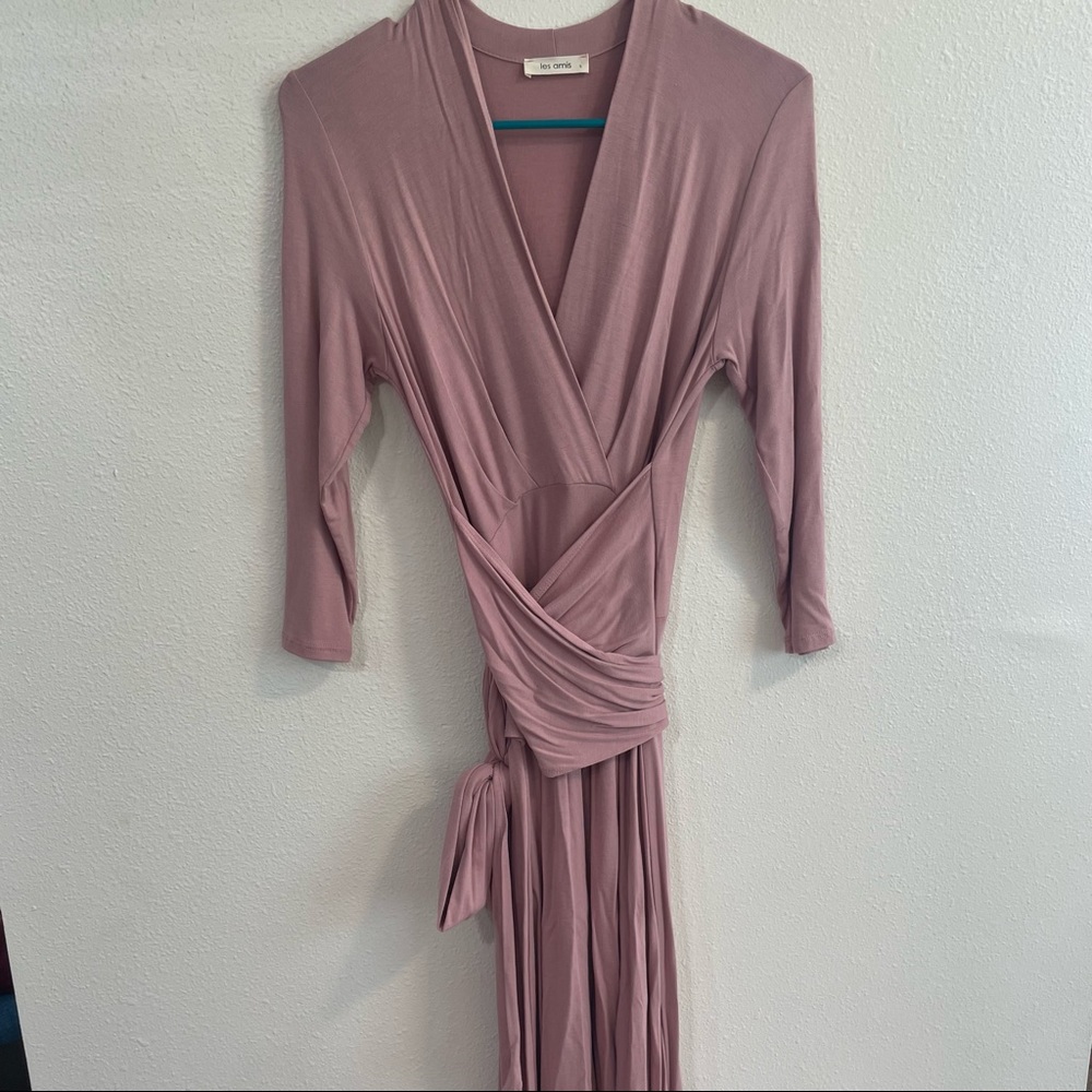 Le Amis mauve wrap dress